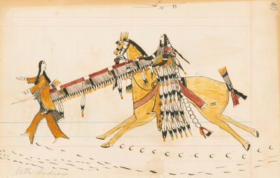 Ute Indiaan, 1874-75 door Howling Wolf